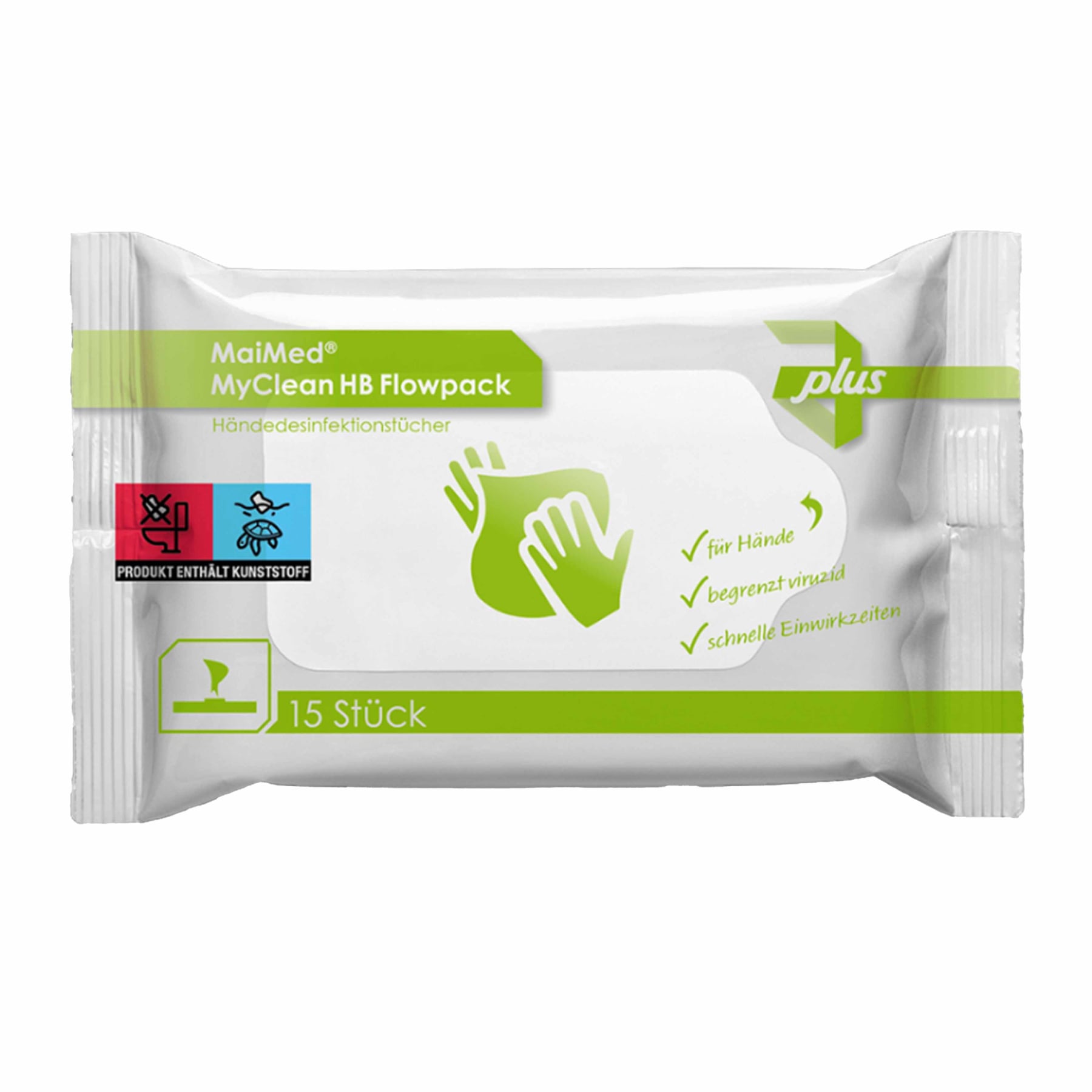 Händedesinfektionstücher im To-Go-Format, 15 Stück – Frontida